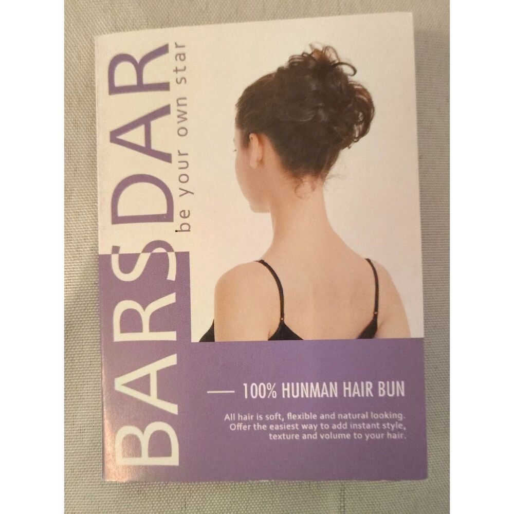 Blonde 100% Human Hair Bun Hair Piece NIB Barsdar messy bun ponytail